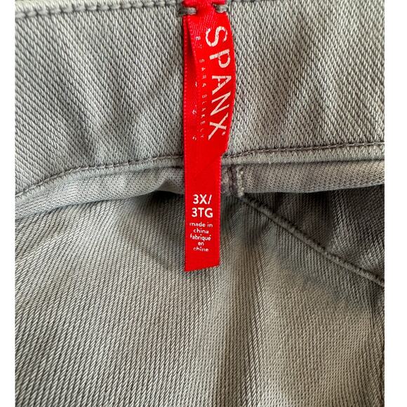 SPANX Women's Plus 3X Gray Soft Knit Twill Jean-ish Leggings Skinny Jeans - Picture 2 of 8